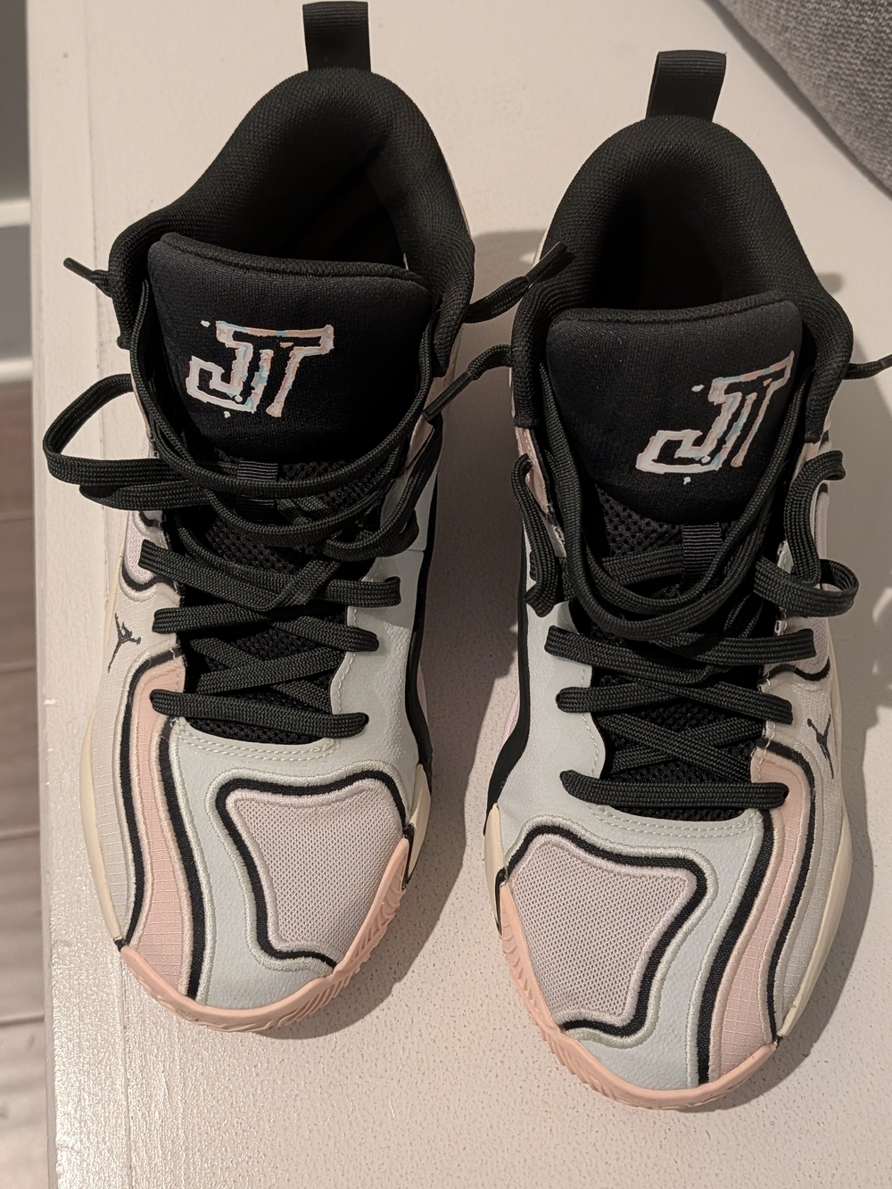Jason Tatum Black & Pink High-Top Basketball Sneakers